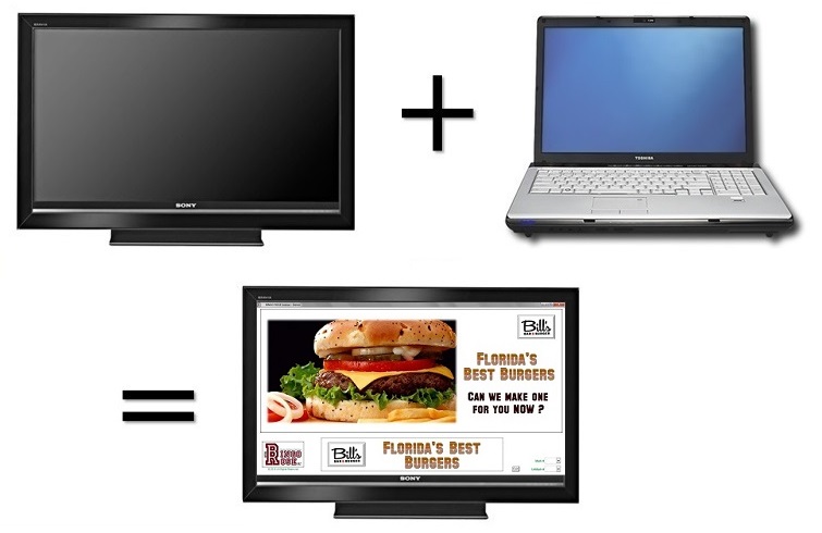 Connect a large TV screen to your computer for excellent effect